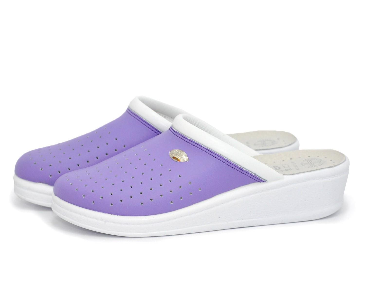 Женские сабо кожаные Adaco 100SB р. 36 Фиолетовый