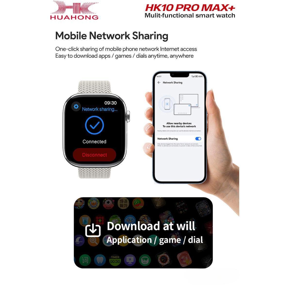 Смарт-годинник HK10 Pro Max AMOLED Bluetooth Білий (30644197) - фото 5 Смарт-годинник HK10 Pro Max AMOLED Bluetooth Білий (30644197) - фото 5