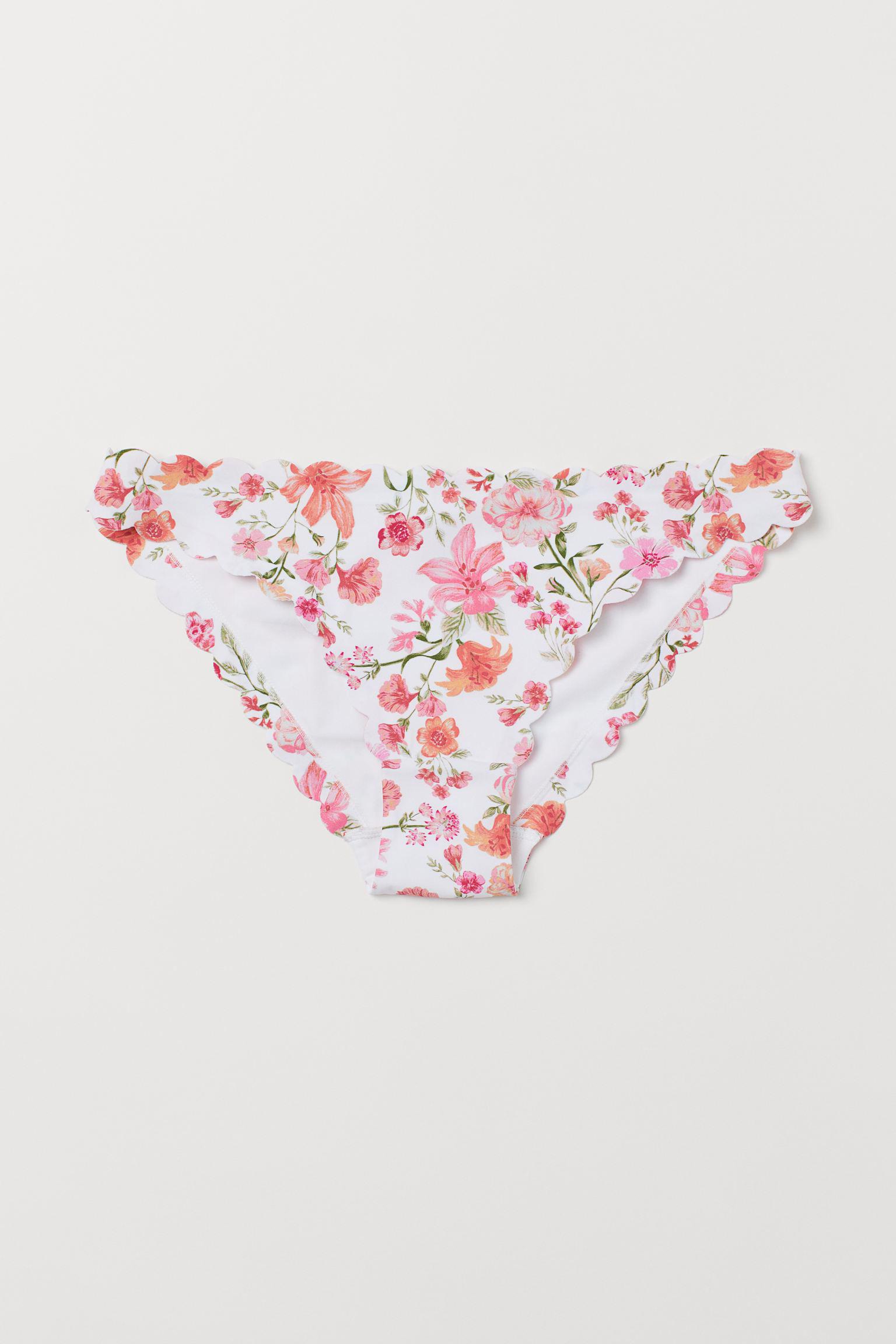 Трусики купальные H&M Цветы р. 36 Бело-красный (10023514849)
