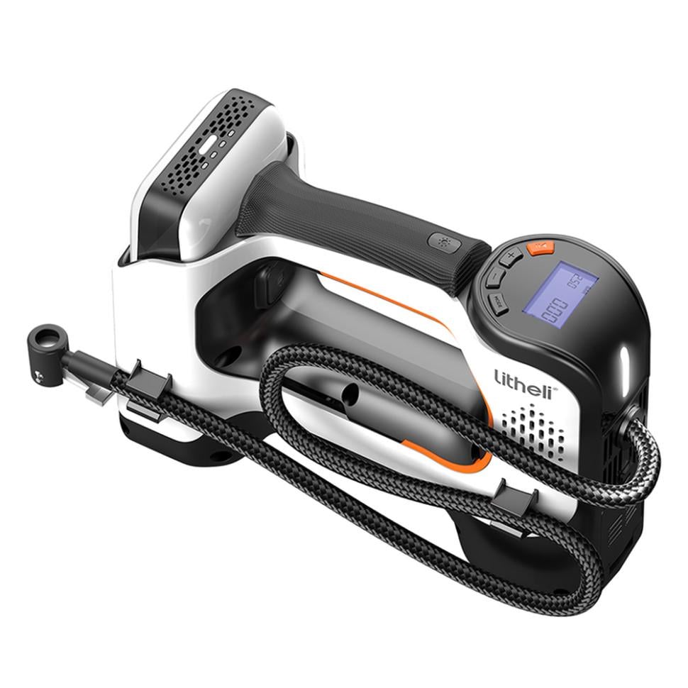 Компрессор автомобильный аккумуляторный Litheli 10,3 бар 25 л/мин 22000 об/мин LCD дисплей 20000 mAh White (U20IF00-0U110) - фото 3 Компрессор автомобильный аккумуляторный Litheli 10,3 бар 25 л/мин 22000 об/мин LCD дисплей 20000 mAh White (U20IF00-0U110) - фото 3