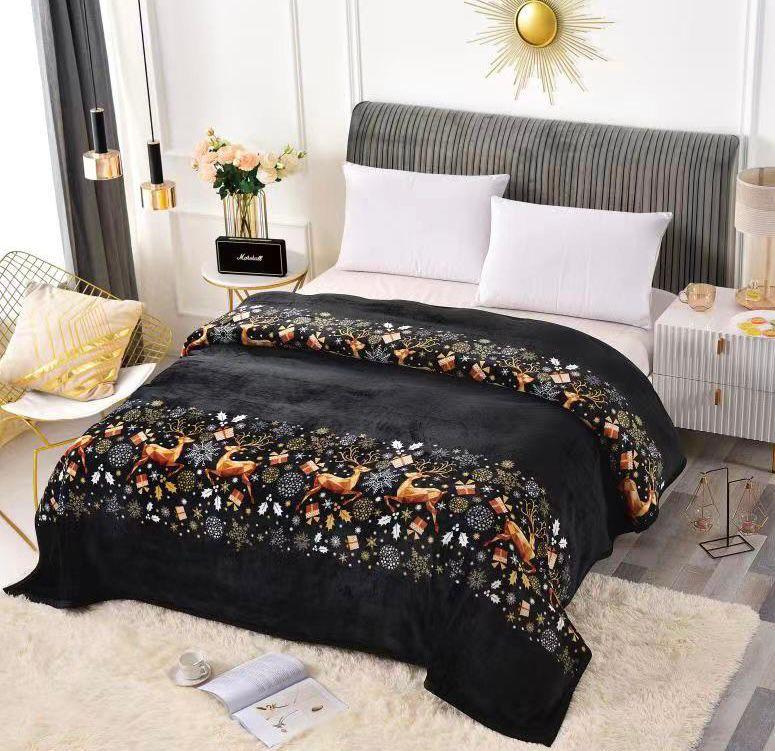 Покривала новорічні велюрові 200x220 см (22825817)