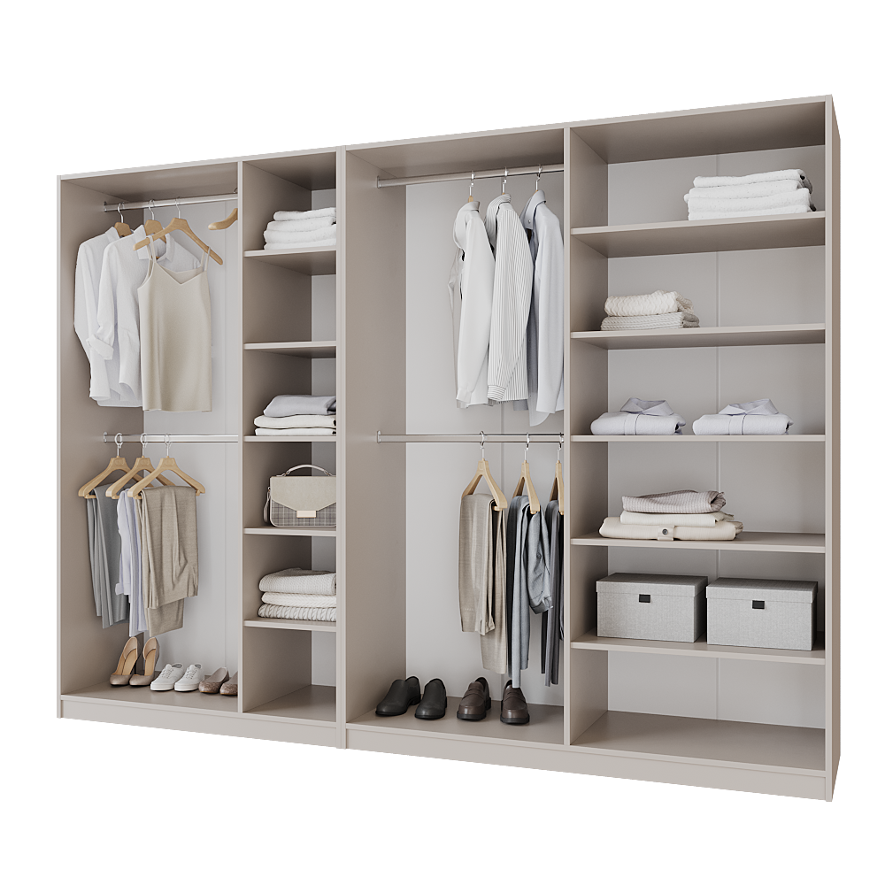 Шкаф распашной Меблітренд Чиназес Чи-2800 2800х500х2050 мм Кашемир (27287381) - фото 2 Шкаф распашной Меблітренд Чиназес Чи-2800 2800х500х2050 мм Кашемир (27287381) - фото 2