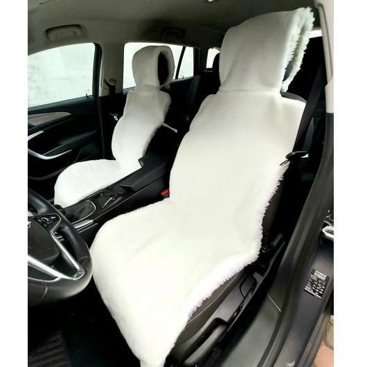 Накидка на сиденье автомобиля из овчины Sheepskin эко-шерсть 2 шт. 50 см Белый (419) - фото 2 Накидка на сиденье автомобиля из овчины Sheepskin эко-шерсть 2 шт. 50 см Белый (419) - фото 2