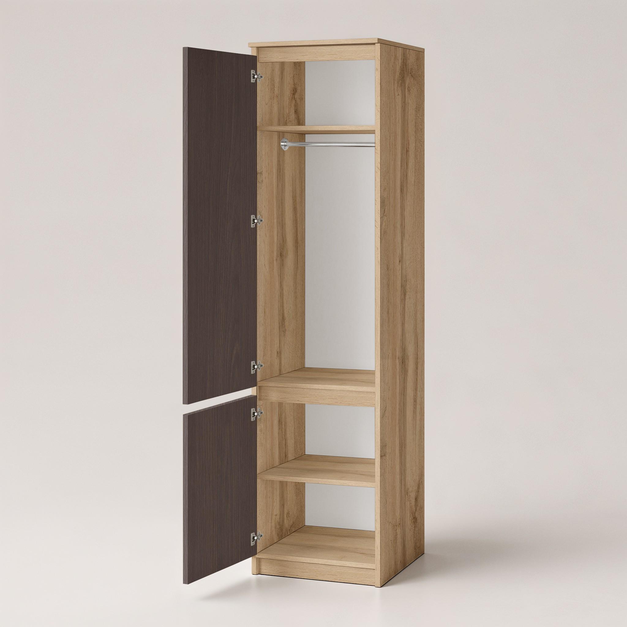 Шафа-пенал зі штангою T-218 500х498х2117 мм Дуб Аппалачі/Венге Магія - фото 2 Шафа-пенал зі штангою T-218 500х498х2117 мм Дуб Аппалачі/Венге Магія - фото 2