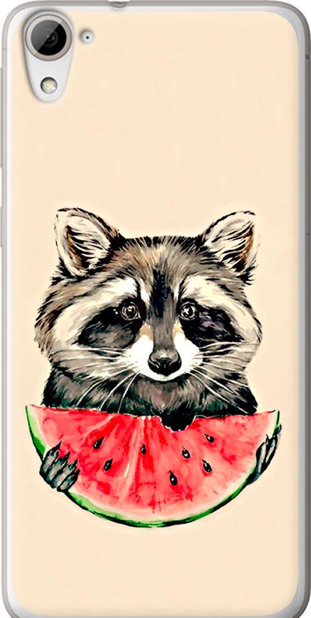Чехол на HTC Desire 826 dual sim Енотик с арбузом (4605u-312-42517)