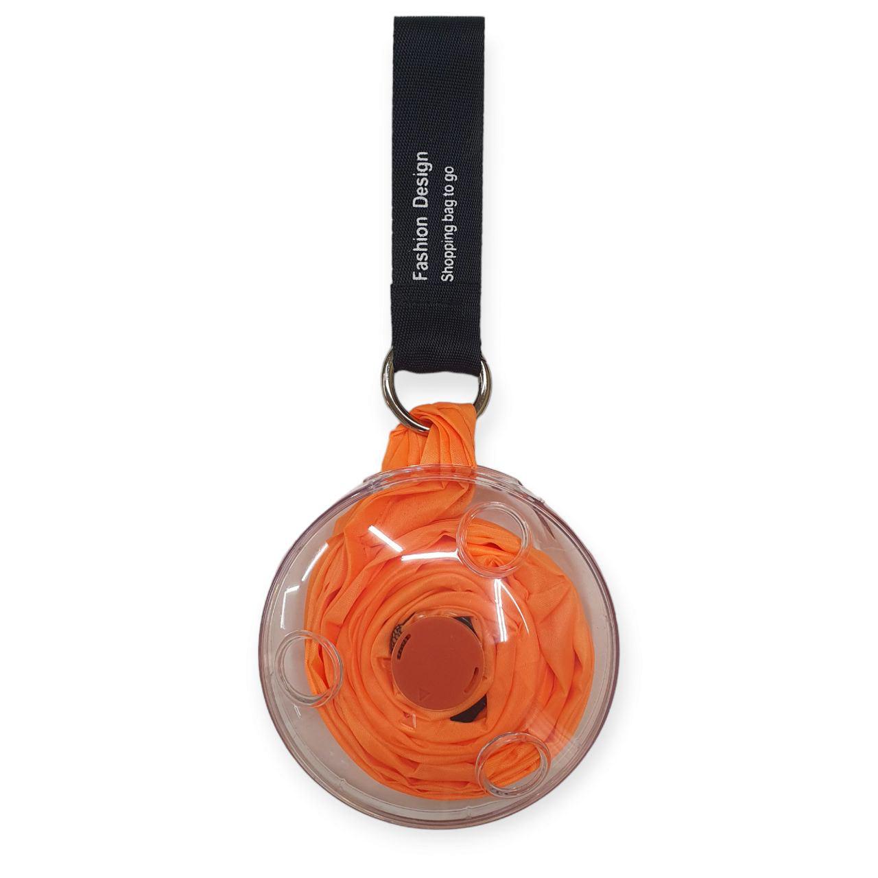 Сумка шоппер складная Shopping bag сворачивается в чехол Оранжевый