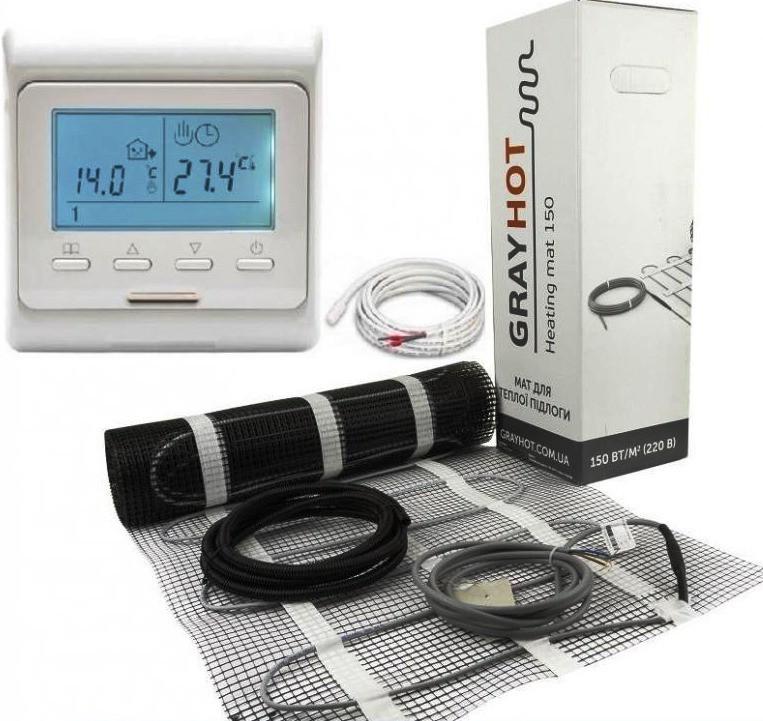 Нагревательный мат под плитку GrayHot 7,1 м2 с программируемым терморегулятором (GH11) - фото 2