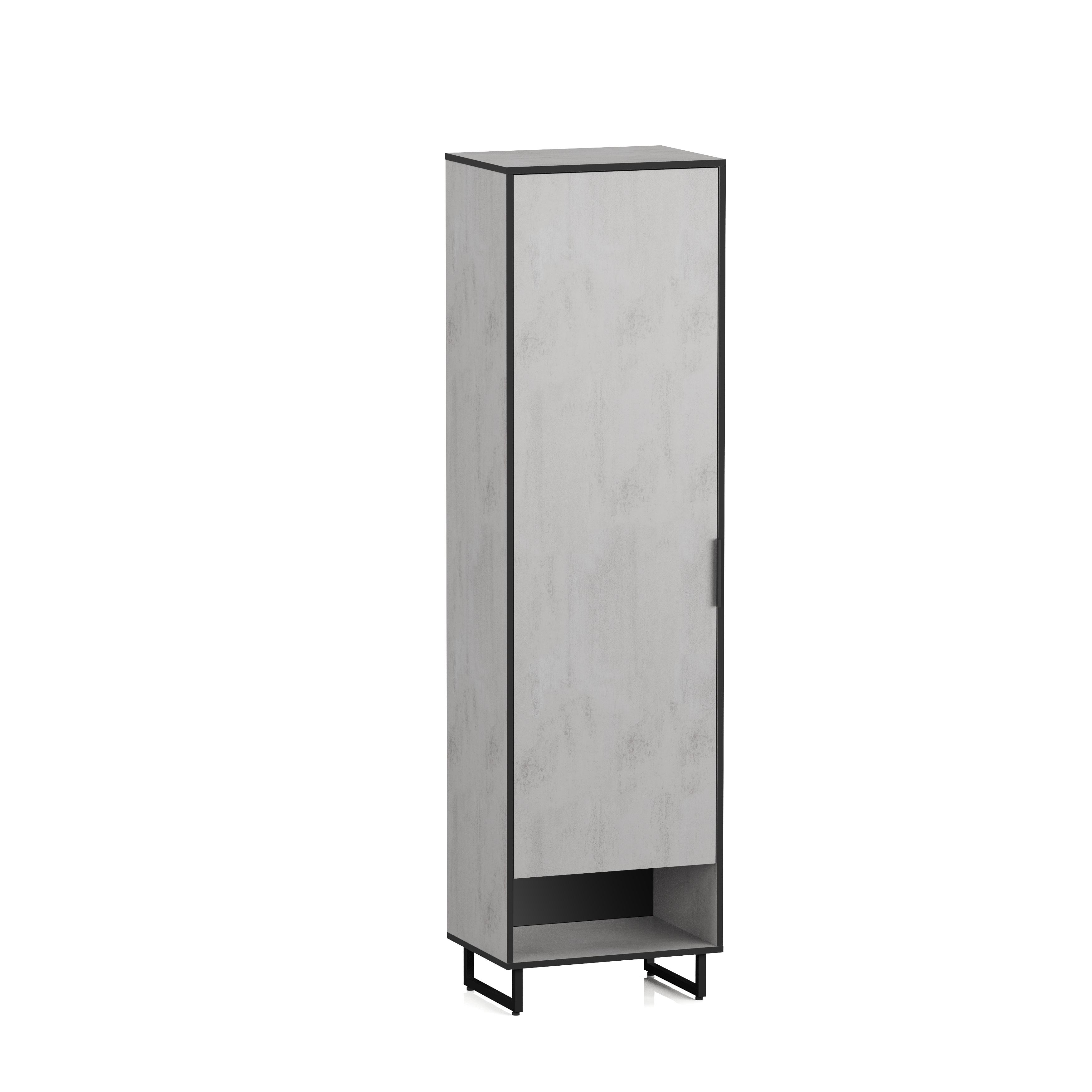 Пенал для одежды с открытой полкой Moreli Forte F-0005 Loft 550х2000х400 мм Бетон Тефра (f-0005-bet-tef)