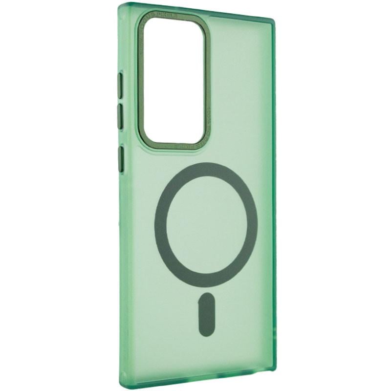 Противоударный Чехол TPU Lyon frosted with MagSafe для Samsung Galaxy S23 Ultra Green
