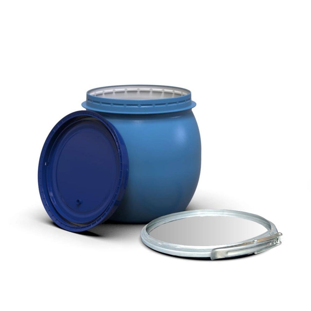 Бочка пластиковая Litolan с металлическим хомутом герметичная пищевая 35 л - фото 1