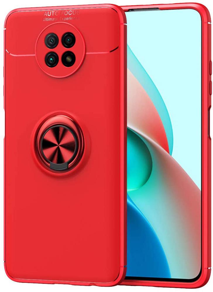 Чехол с кольцом Auto Focus для Xiaomi Redmi Note 9T Red (20984-2D)