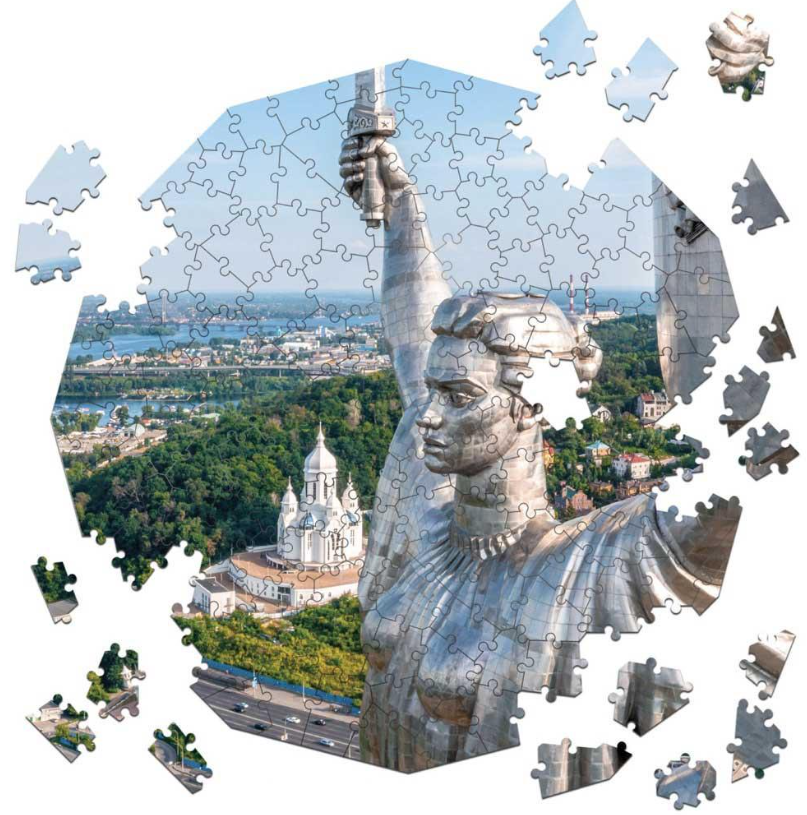 Пазл деревянный фигурный TheGravix Украина Родина Мать 630 деталей 57x57 cм Пазл деревянный фигурный TheGravix Украина Родина Мать 630 деталей 57x57 cм