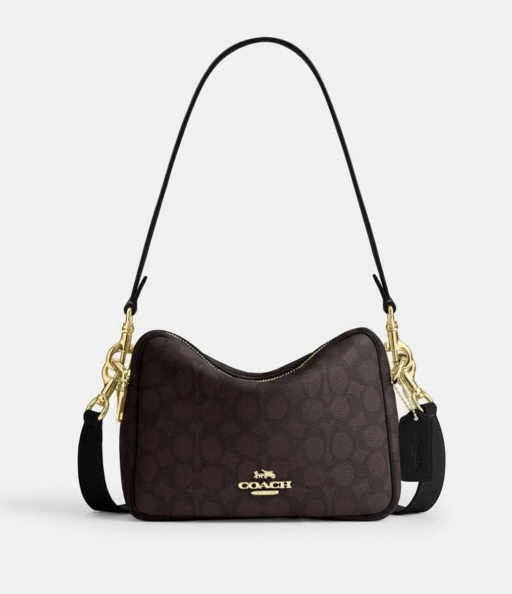 Сумка жіноча Coach Mini Signature Crossbody IM/Walnut/Black CEK69 (36521535)