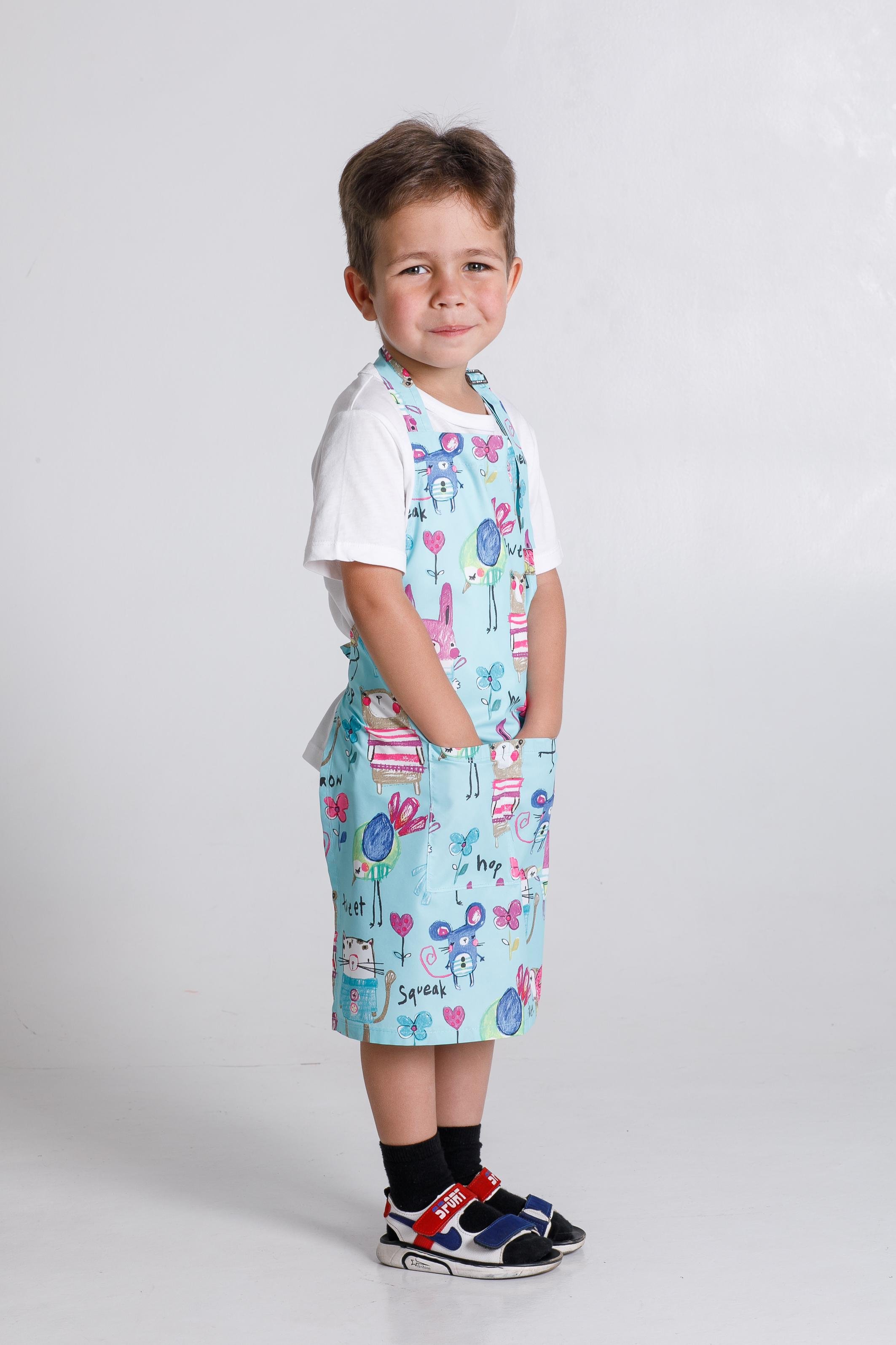 Фартук для творчества детский Fara р. универсальный Голубой - фото 2