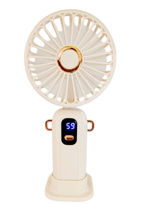 Вентилятор на акумуляторі 20 см Білий