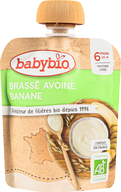 Пюре Babybio органічне на основі вівсяного молока з бананом для дітей від 6 місяців 85 г (54098)