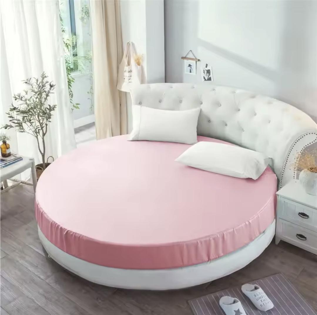 Простирадло на резинці кругле Текстилія бязь d 240 см Пудровий (02011126) - фото 1 Простирадло на резинці кругле Текстилія бязь d 240 см Пудровий (02011126) - фото 1