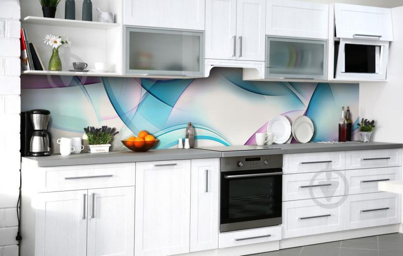 Скинали на кухню Zatarga «Бирюзовые лопасти» 600х2500 мм виниловая 3Д наклейка кухонный фартук самоклеящаяся Скинали на кухню Zatarga «Бирюзовые лопасти» 600х2500 мм виниловая 3Д наклейка кухонный фартук самоклеящаяся