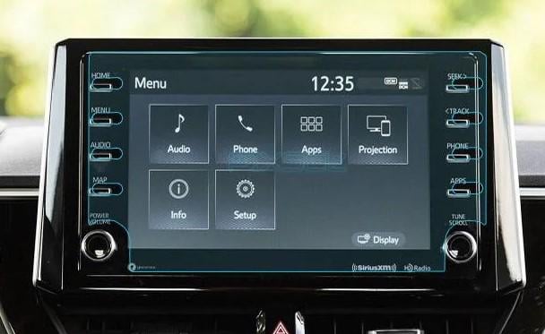 Защитное стекло Pixsel гибридное матовое на монитор Toyota COROLLA 10,3" 2019