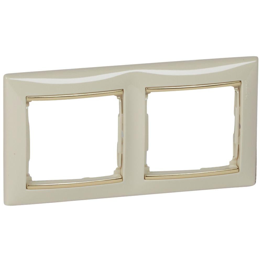 Рамка Legrand Valena 2-постовая горизонтальная Бежевый (774152)