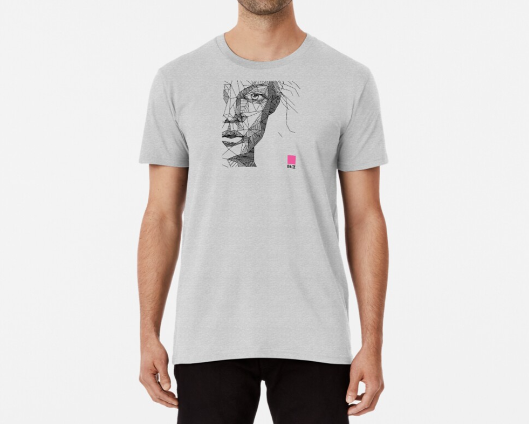 Футболка чоловіча Stedman з принтом Обличчя XXL Сірий меланж (ПН45-11)