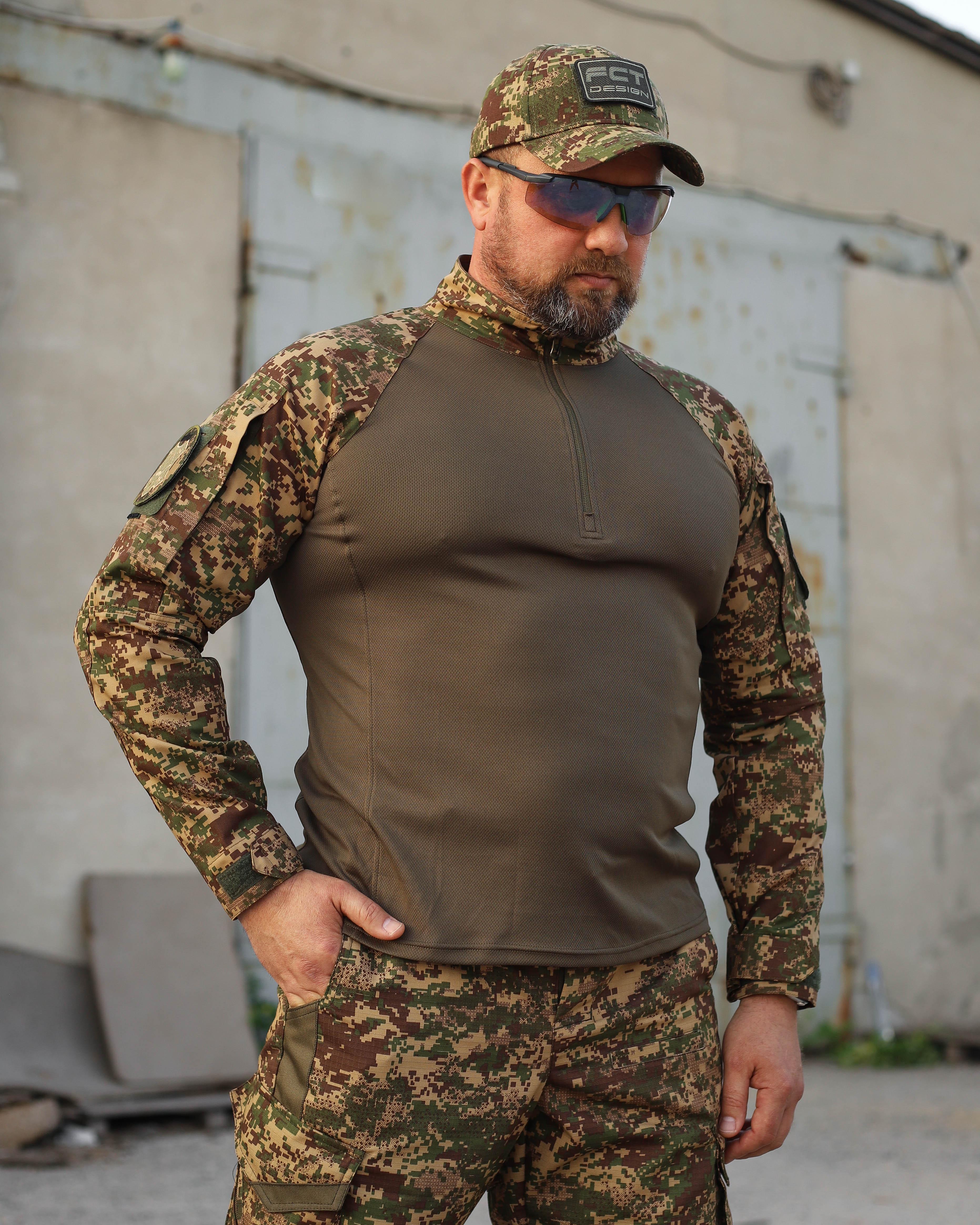 Рубашка CoolPass Хищник длинный рукав р. 54 Хаки (18050536) - фото 6 Рубашка CoolPass Хищник длинный рукав р. 54 Хаки (18050536) - фото 6