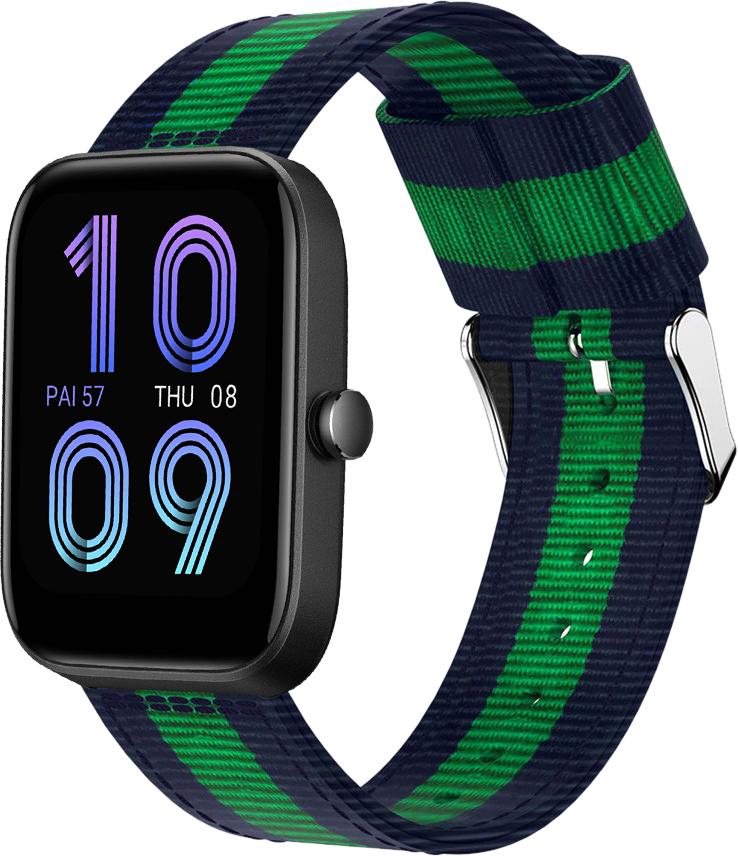 Браслет тканевый Canvas для Amazfit Bip 3 Blue/Green (28051) - фото 1 Браслет тканевый Canvas для Amazfit Bip 3 Blue/Green (28051) - фото 1