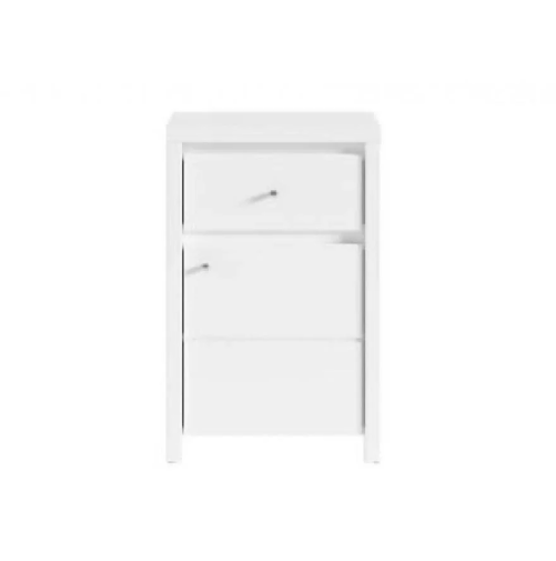 Комод в спальню ВМК БРВ Кристина KOM1D1SP Белый/Белый глянец (GRB-1504)