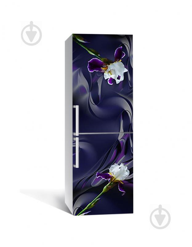 Наклейка на холодильник Zatarga «Настойчивый ирис» 650х2000 мм виниловая 3Д наклейка декор на кухню Наклейка на холодильник Zatarga «Настойчивый ирис» 650х2000 мм виниловая 3Д наклейка декор на кухню