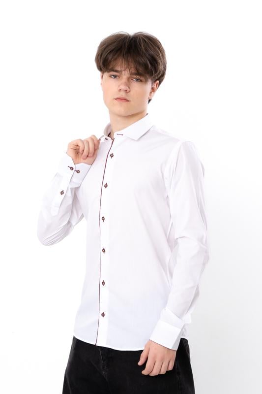 Сорочка класична однотонна для хлопчика-підлітка прямого крою Носи Своє XL Білий (15860) - фото 5 Сорочка класична однотонна для хлопчика-підлітка прямого крою Носи Своє XL Білий (15860) - фото 5