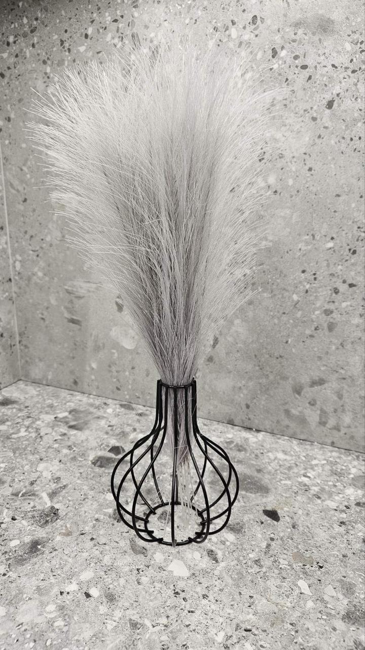 Трава штучна пампасна Букет 10 гілок Сірий (2034207977) - фото 6