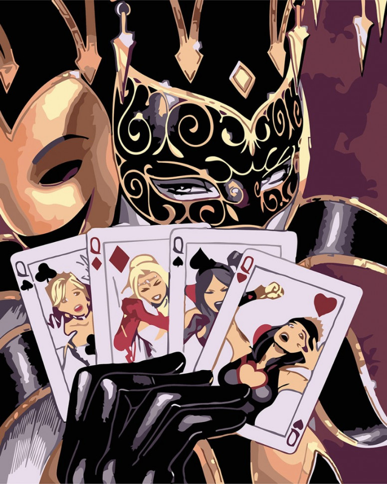 Картина по номерам Brushme Каре из дам (GX23882)