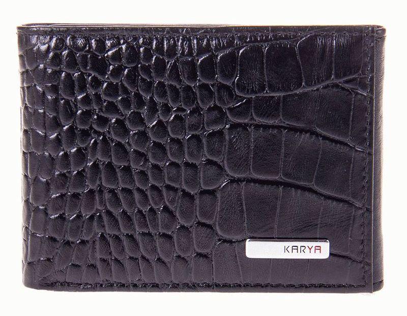 Портмоне мужское Karya 17127 кожаное Черный