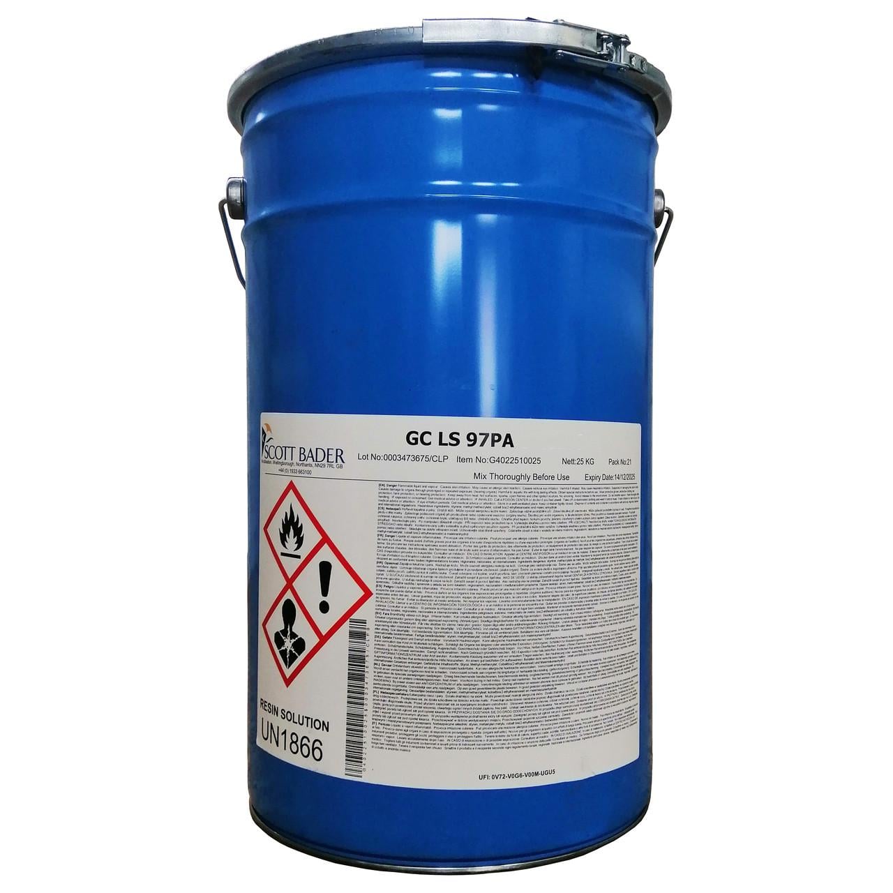 Гелькоут изофталевый для распыления Crystic Gelcoat LS 97PA с низким содержанием стирола Черный RAL9005