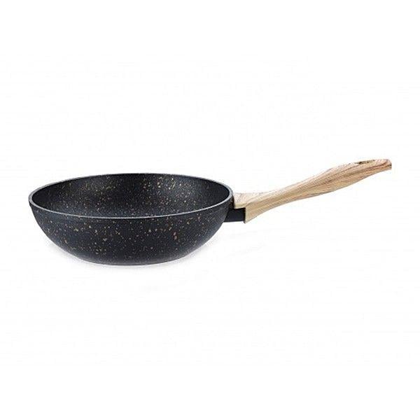 Сковорода WOK без крышки Fissman Cosmic 28 см Black (AL-4345.28)