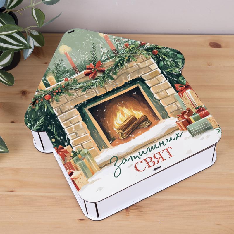 Коробка-хатка Уютных праздников 32 см (7154-12) Коробка-хатка Уютных праздников 32 см (7154-12)