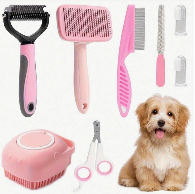 Набір інструментів для догляду за тваринами 6в1 Рожевий (VEN-1211-C8) Набір інструментів для догляду за тваринами 6в1 Рожевий (VEN-1211-C8)