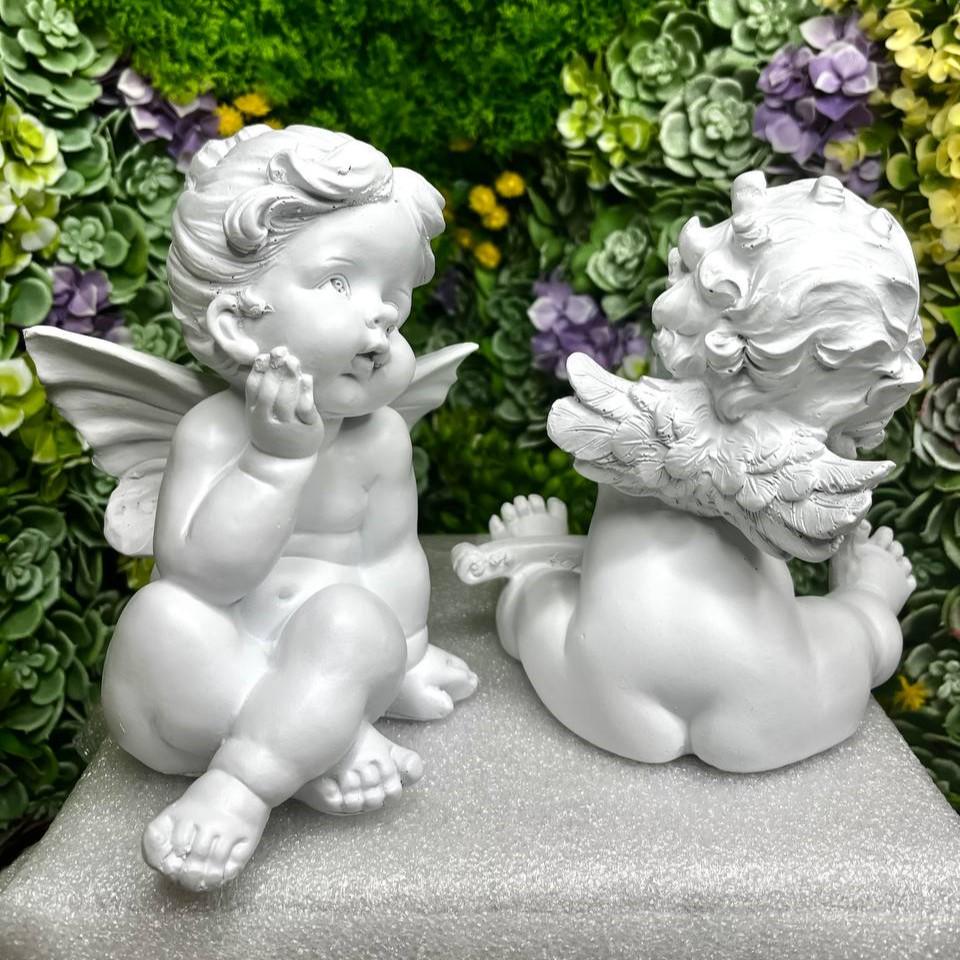 Комплект фігур Янгол зі скрипкою 16x16x13 см та Ельфінка 17x14x12 см (29614599) - фото 5