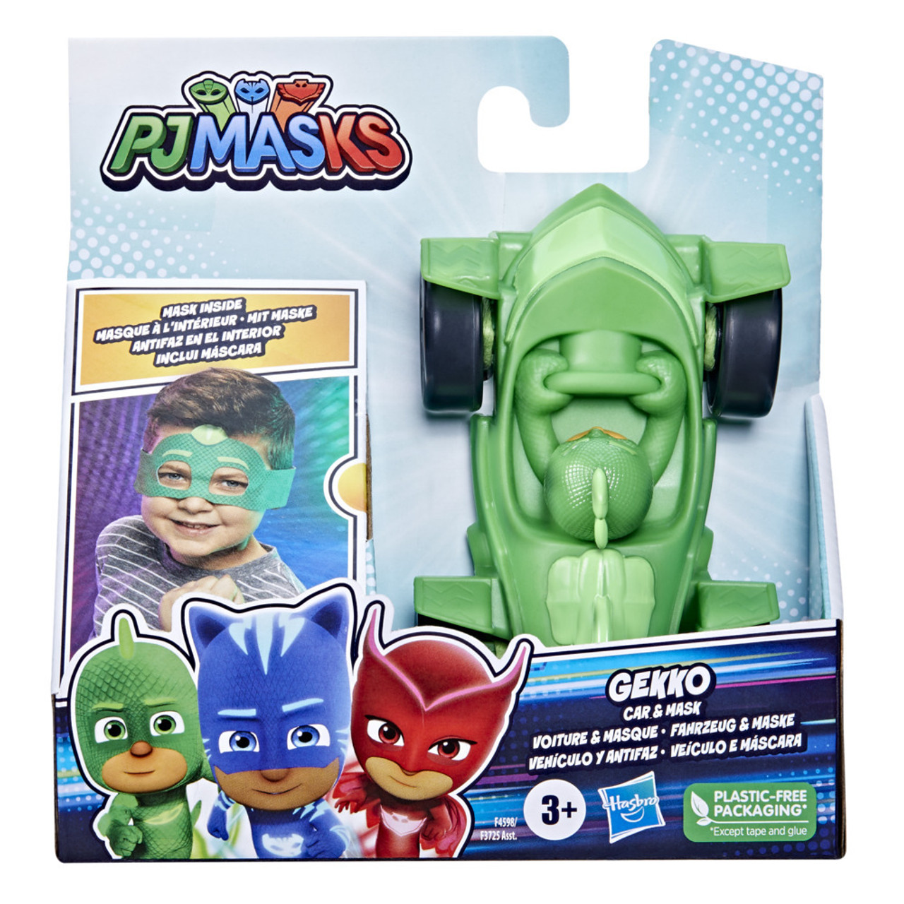Ігровий набір PJ Masks Hero Car and Mask Set з фігуркою героя Гекко (2443119476)