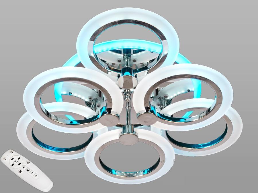 Люстра потолочная Octav с диммером и RGB подсветкой 75 Вт Люстра потолочная Octav с диммером и RGB подсветкой 75 Вт