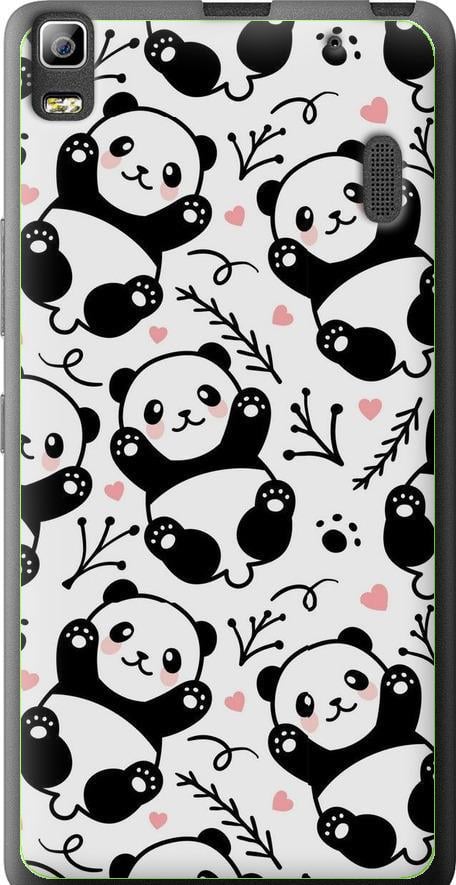 Чехол на Lenovo A7000 Панды (4318u-120-42517)