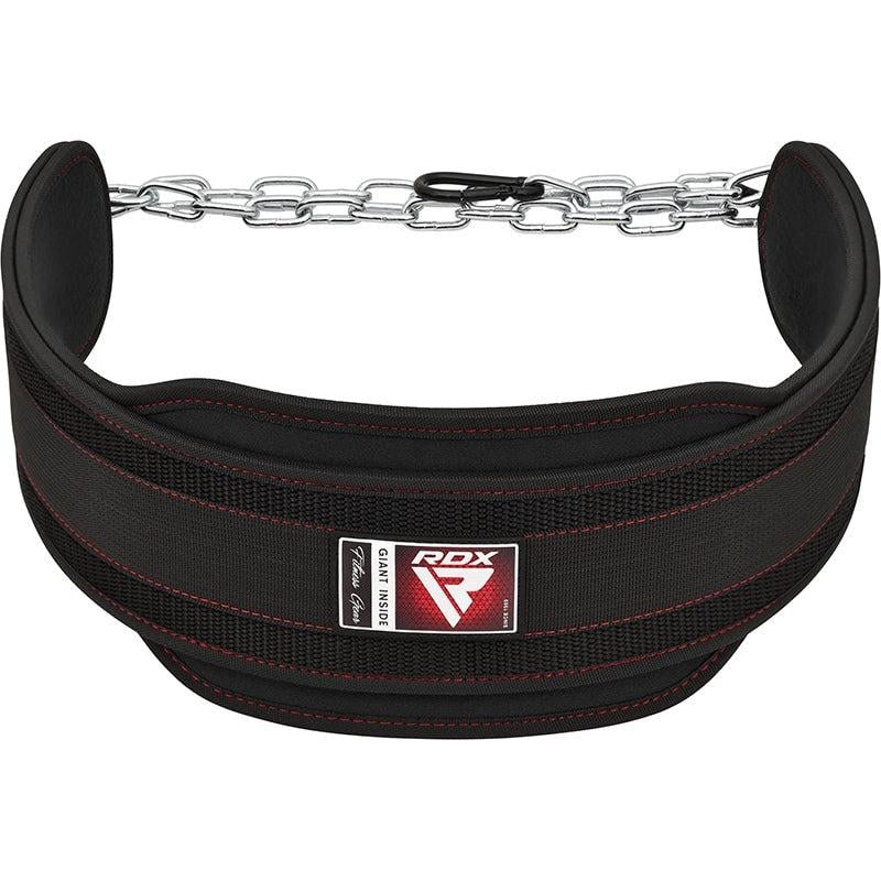 Пояс для отягощений с цепью RDX T7 Pro Dipping Belt 2 Layer неопреновый Black