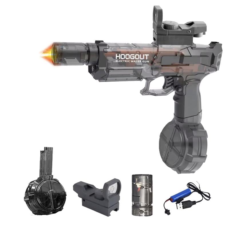 Пистолет водяной аккумуляторный Hoogout с подсветкой и прицелом Серый (26341672)