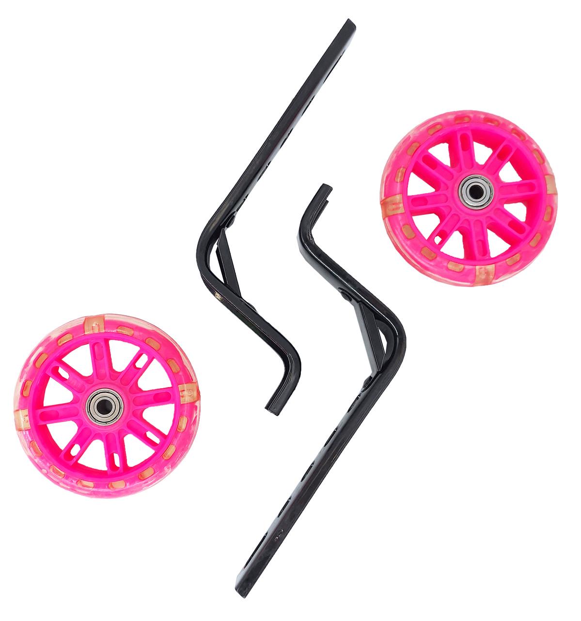 Колеса опорные светодиодные для детского велосипеда 12-20" Розовый (G0001000) - фото 2 Колеса опорные светодиодные для детского велосипеда 12-20" Розовый (G0001000) - фото 2