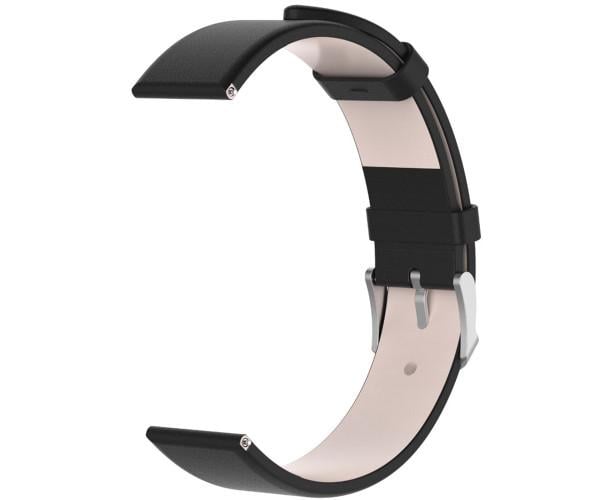 Ремешок кожаный для Garmin Lily 2/2 Active с классической защелкой Черный (49674)