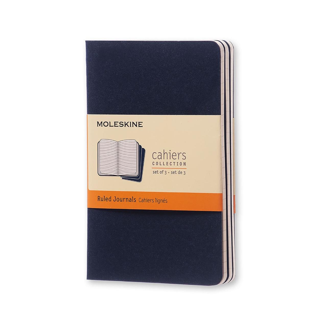Блокнот Moleskine Cahier карманный 64 страницы линейка 9х14 см Синий