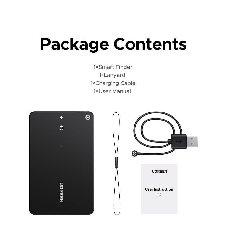 Трекер смарт Ugreen 1.7 мм 12 IP68 Чорний (45298) - фото 16 Трекер смарт Ugreen 1.7 мм 12 IP68 Чорний (45298) - фото 16