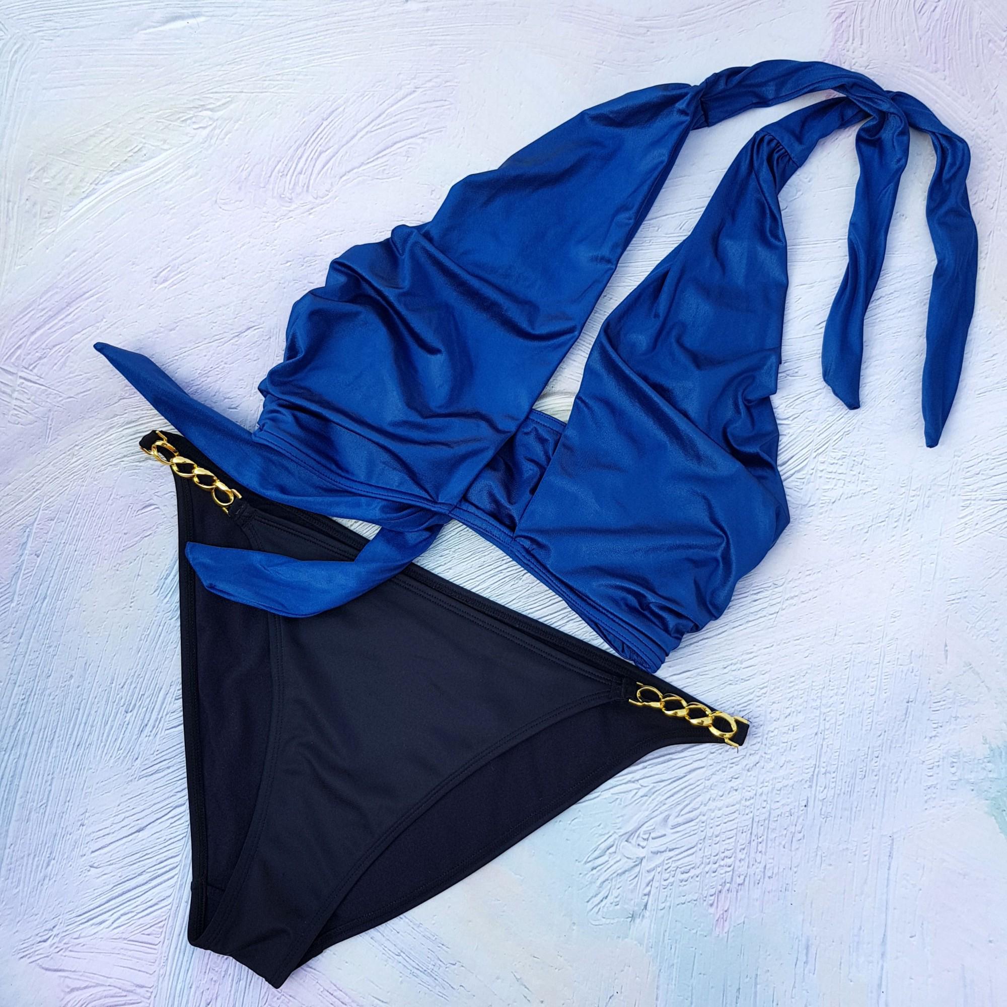 Купальник роздільний Asos Swim 8615 L 46 Синій/Чорний