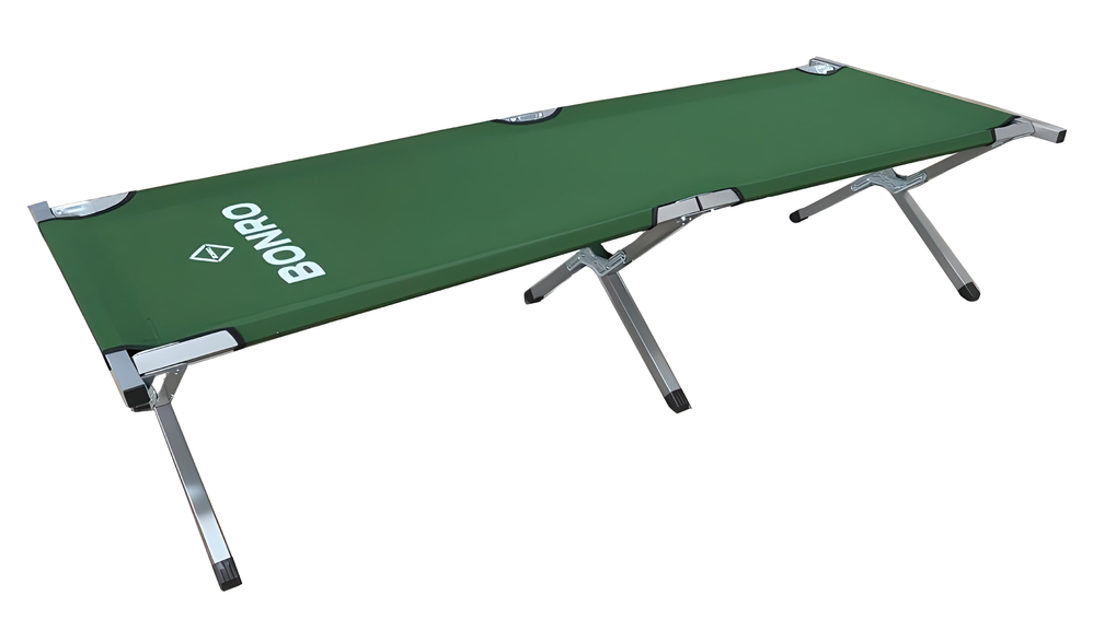 Ліжко польове туристичне Bonro до 120 кг 190х64х41 см Зелений (SI-BOGR)