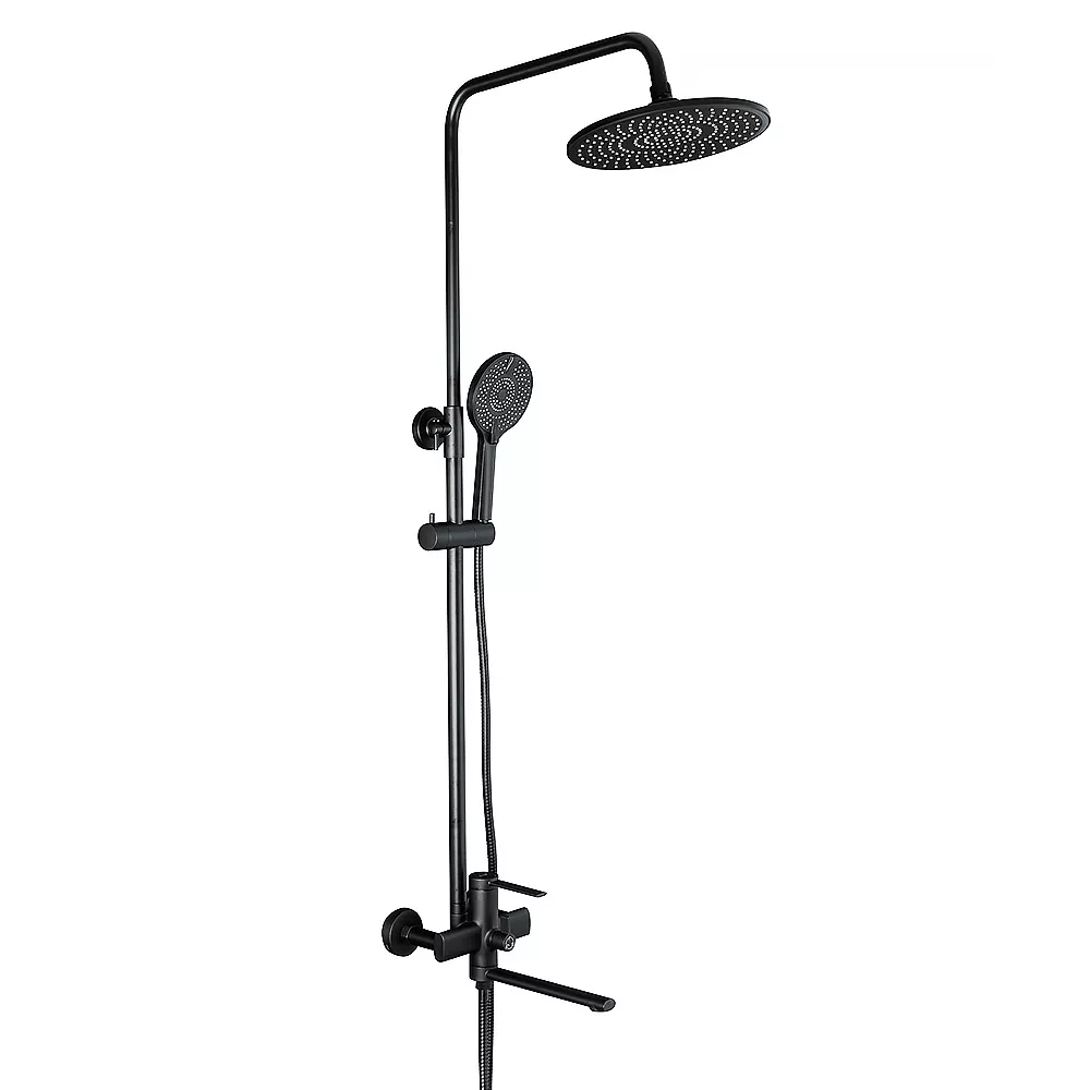 Душова система Frap F2467-6 одноважільний Ø 35 мм Чорний (SQ-1042386) Душова система Frap F2467-6 одноважільний Ø 35 мм Чорний (SQ-1042386)